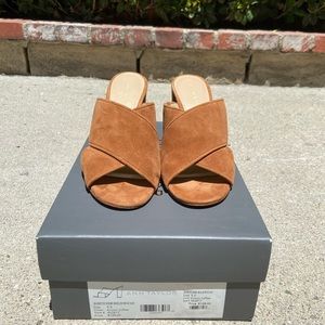 Ann Taylor Jeanette Suede Heeled Mule